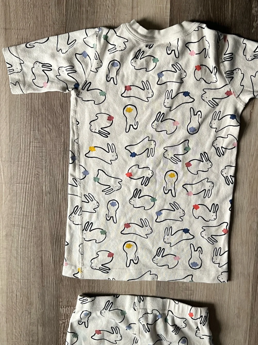 Hanna Andersson Bunny Rabbit Short Pajama Set size 8 100% Organic Cotton